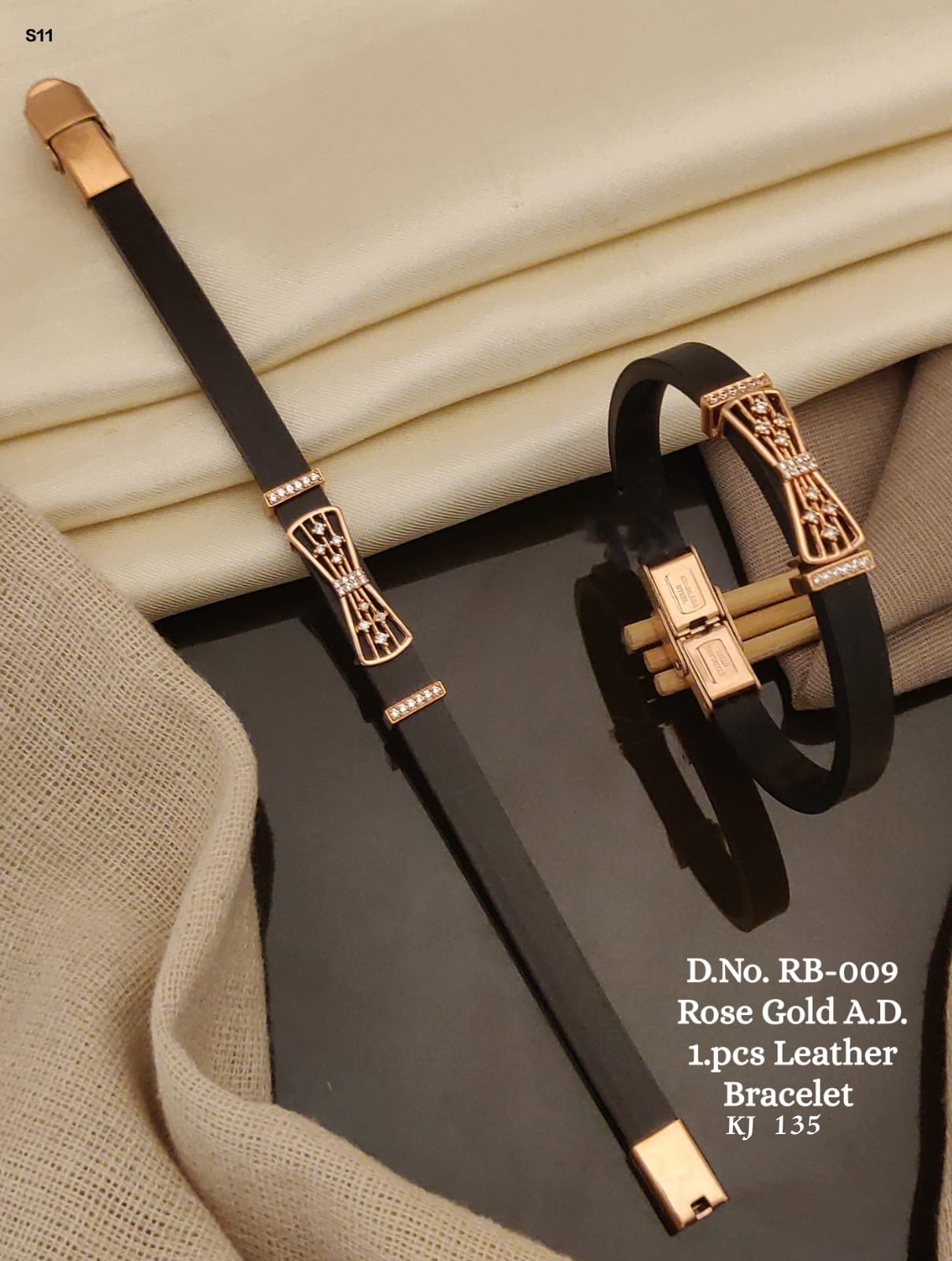 AD Leather Belt Bracelet